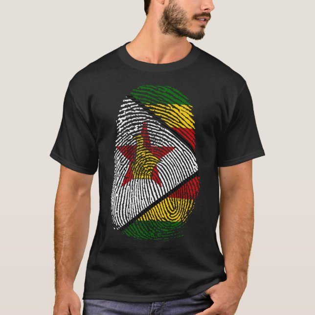 Camiseta Impresión de dedo - Zimbabue (Anverso)