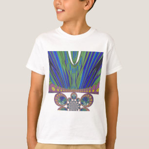 Camiseta Impresión de diseño de arte decorativo negro azul 