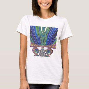 Camiseta Impresión de diseño de arte decorativo negro azul 