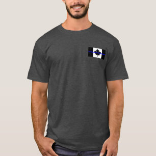 Camiseta Impresión de doble cara de la línea azul Bandera