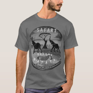 Camiseta Impresión de elefantes africanos