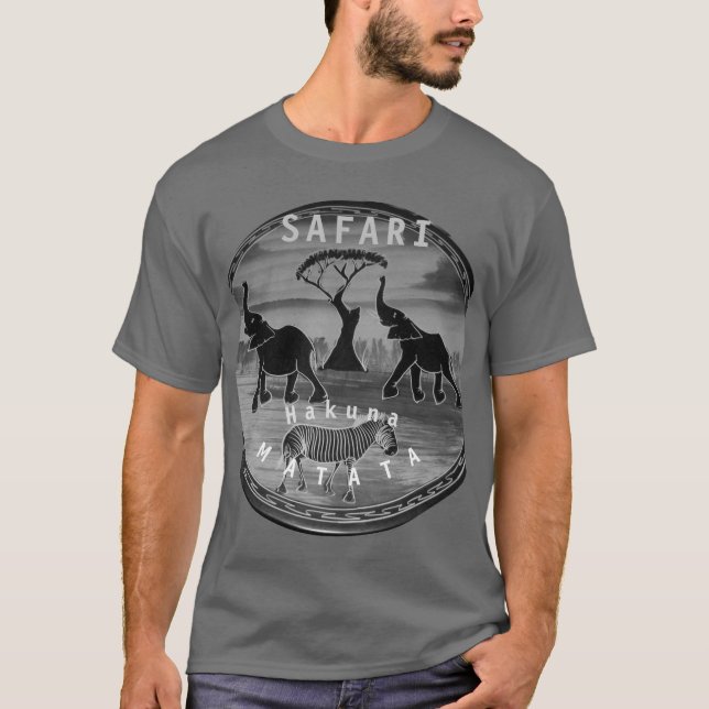 Camiseta Impresión de elefantes africanos (Anverso)