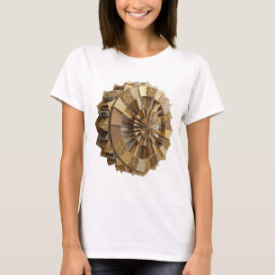 Camiseta Impresión de esfera dorada de plata elegante