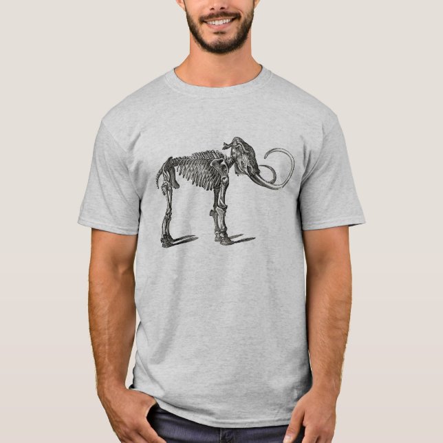 Camiseta Impresión de esqueleto antiguo de mamut de lana de (Anverso)