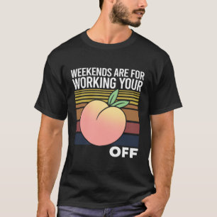Camiseta Impresión de fruta de color crudo Just Apricot Wee