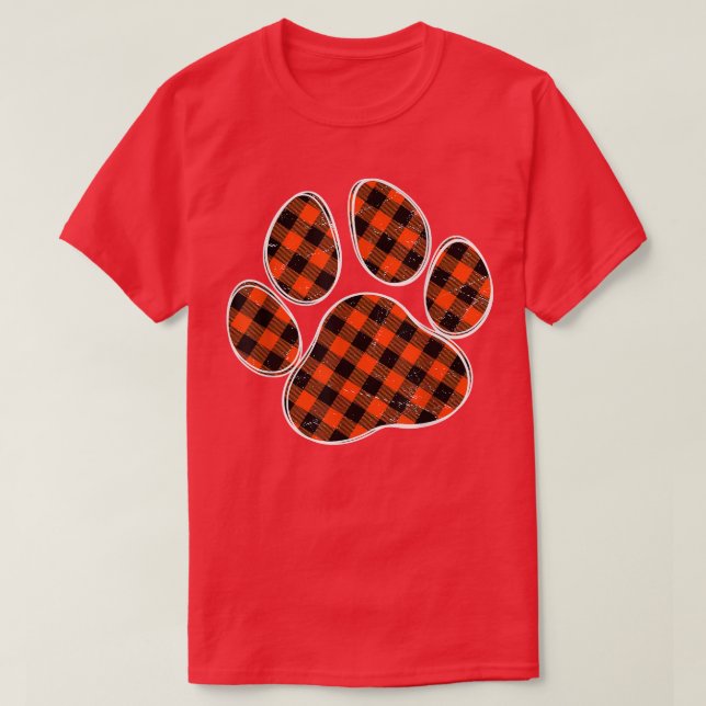Camiseta Impresión de garras de perro con forma de búfalo n (Diseño del anverso)