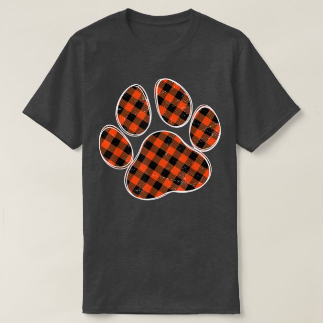 Camiseta Impresión de garras de perro con forma de búfalo n (Diseño del anverso)