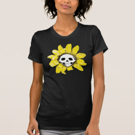 Camiseta Impresión de girasoles de cráneo - Todos los estil