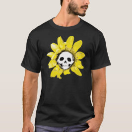 Camiseta Impresión de girasoles de cráneo - Todos los estil