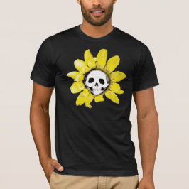 Camiseta Impresión de girasoles de cráneo - Todos los estil