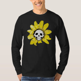 Camiseta Impresión de girasoles de cráneo - Todos los estil