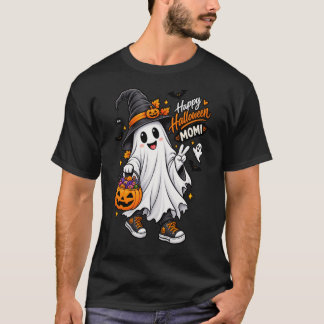 Camiseta Impresión de Halloween con fantasma