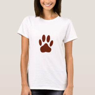 Camiseta Impresión de hojas de perro de fieltro con título