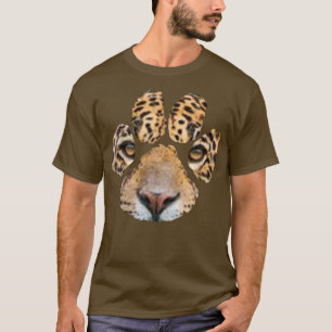 Camiseta Impresión    de jaguar Paw asombrosa para hombres 