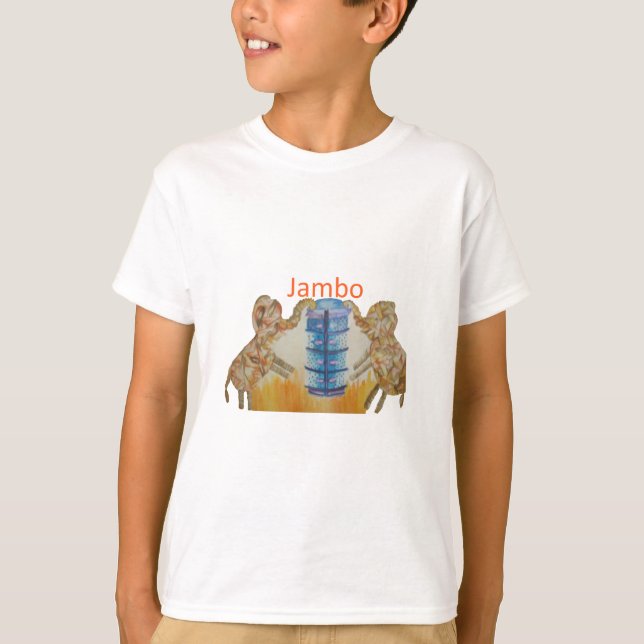 Camiseta Impresión de Jambo Jumbo African Kids Elephants (Anverso)