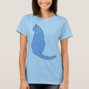 Camiseta Impresión de kimono azul para gato japonés