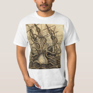 Camiseta Impresión de Kraken de época