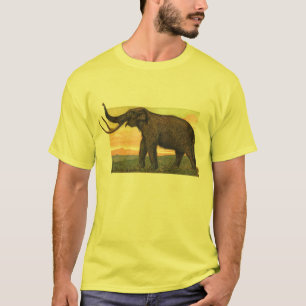 Camiseta Impresión de la antigüedad del mamut lanoso