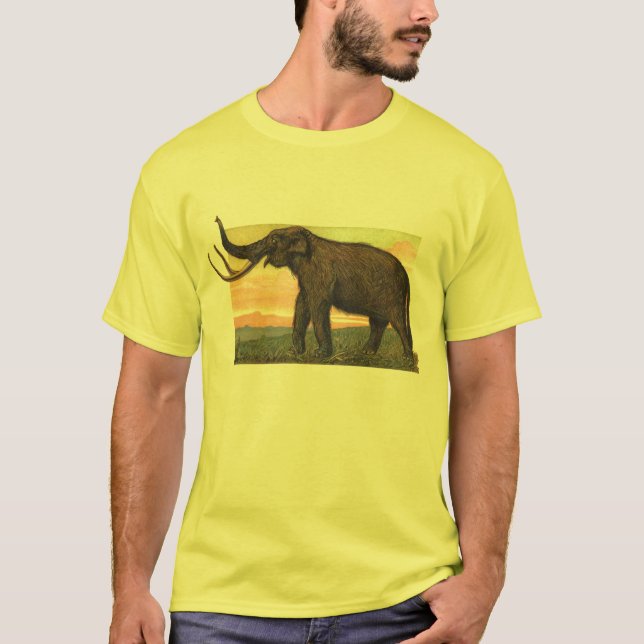 Camiseta Impresión de la antigüedad del mamut lanoso (Anverso)