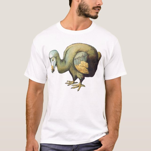Camiseta Impresión de la antigüedad del pájaro del Dodo (Anverso)