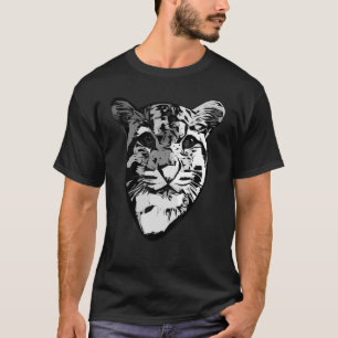 Camiseta Impresión de la cabeza del predador del leopardo g