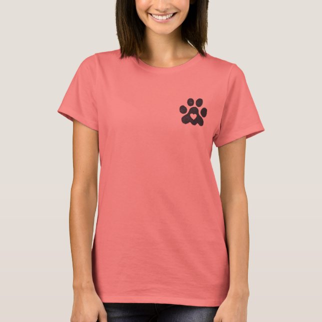 Camiseta Impresión de la garra del corazón (Anverso)