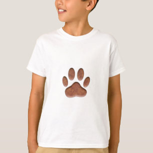 Camiseta Impresión de la hoja de papel de perro de textura