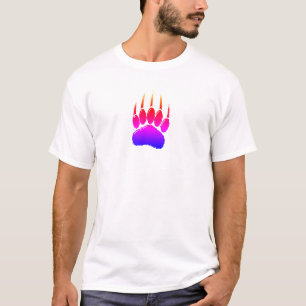 Camiseta Impresión de la hoja del oso arcoiris