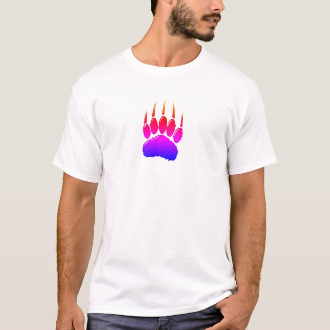 Camiseta Impresión de la hoja del oso arcoiris (Anverso)