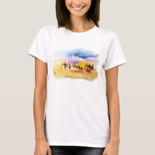Camiseta Impresión de la manada del elefante de Amboseli