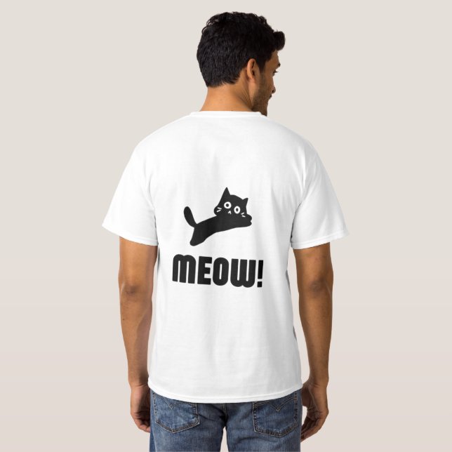 Camiseta Impresión de la moda de un gato lindo - Diseño kit (Reverso completo)