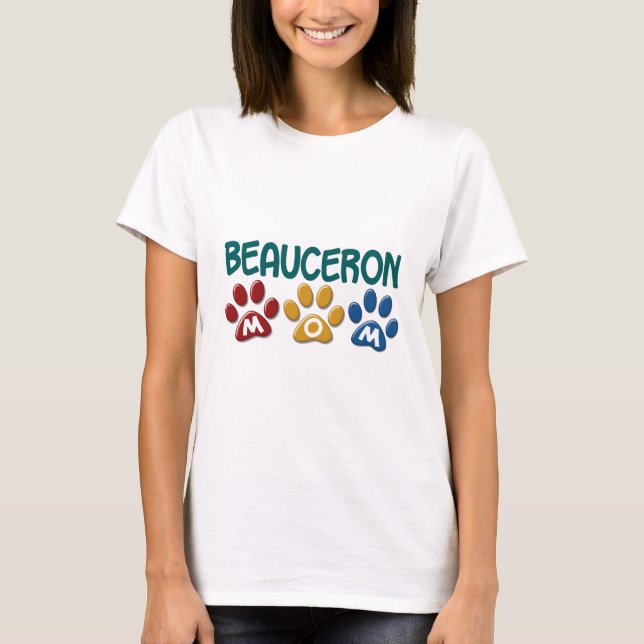 Camiseta Impresión de la pata de la MAMÁ de BEAUCERON (Anverso)
