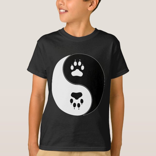 Camiseta Impresión de la pata de Ying Yang (Anverso)