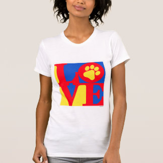 Camiseta Impresión de la pata del AMOR