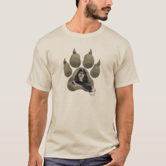 Camiseta Impresión de la pata del cocker de Parti