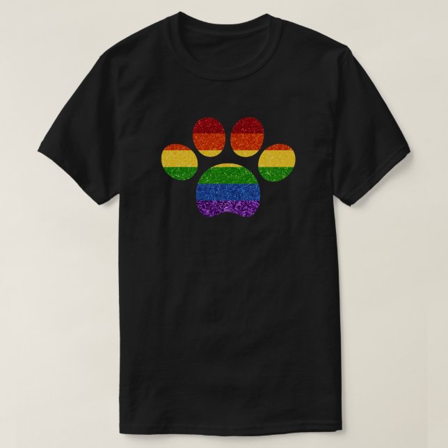 Camiseta Impresión de la ruta arcoiris del Purpurina LGBT (Diseño del anverso)