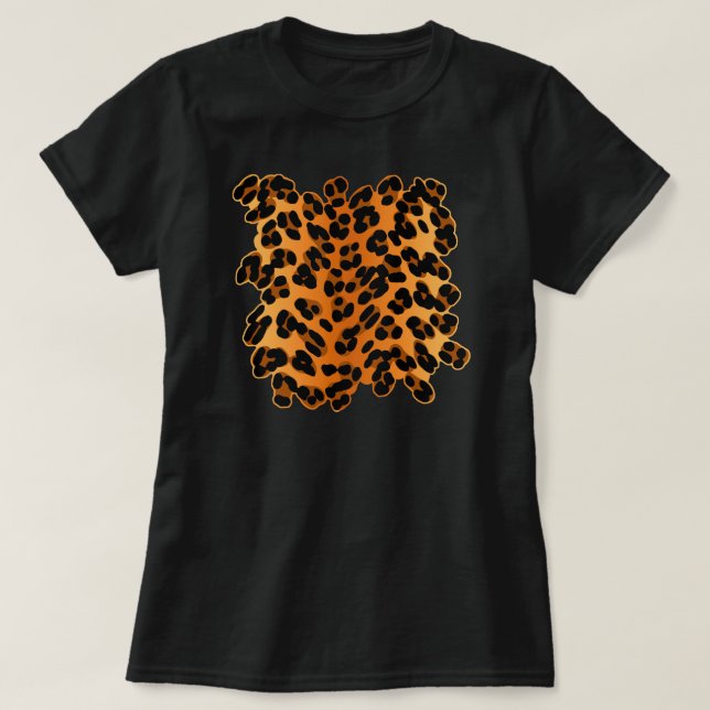 Camiseta Impresión de leopardo (Diseño del anverso)