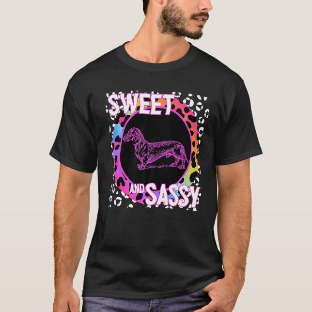 Camiseta Impresión de leopardo arcoiris de la Nostalgia de  (Anverso)