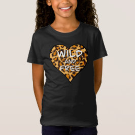 Camiseta Impresión de leopardo | corazón salvaje y libre |