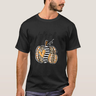 Camiseta Impresión de leopardo de calabaza para mujeres Chi