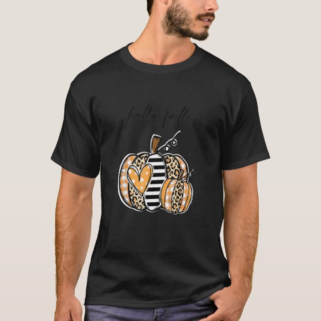 Camiseta Impresión de leopardo de calabaza para mujeres Chi (Anverso)