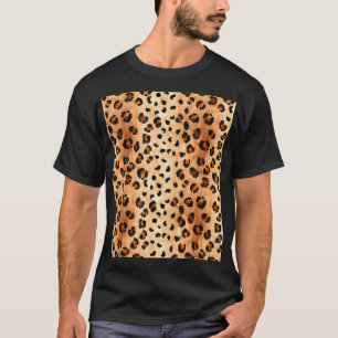 Camiseta Impresión de leopardo de color de agua: Textura ex