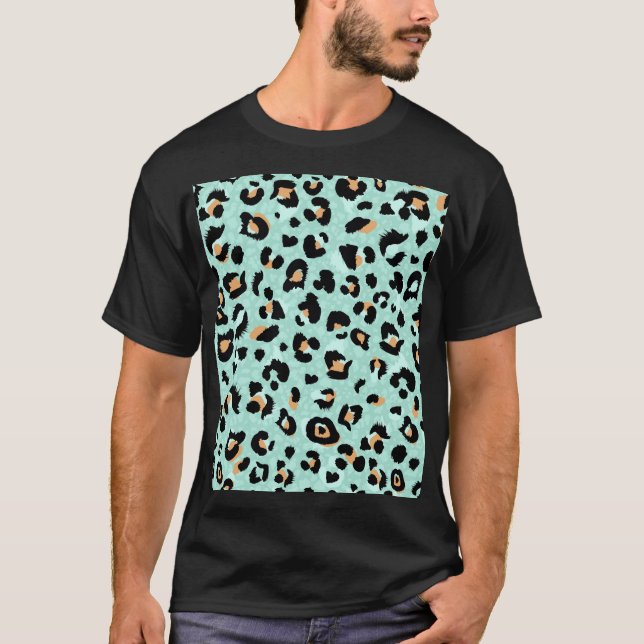 Camiseta Impresión de leopardo, patrón animal (Anverso)