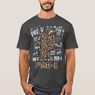 Camiseta Impresión de leopardo pre K niños maestros de vuel