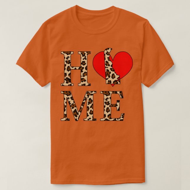 Camiseta Impresión de leopardo residencial de Delaware (Diseño del anverso)