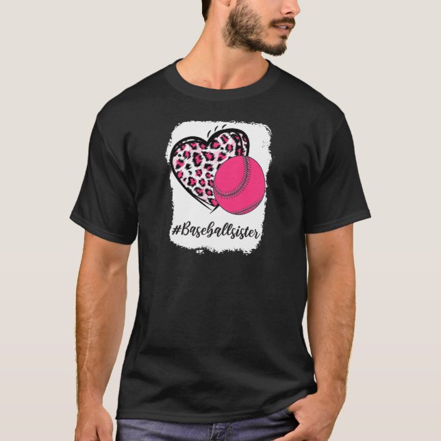 Camiseta Impresión de leopardo rosado de la hermana del Sof (Anverso)