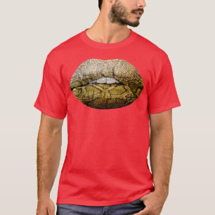 Camiseta Impresión de leva de impresión de la piel de serpi