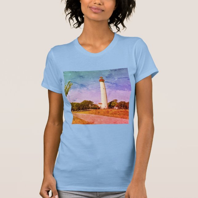 Camiseta Impresión de lienzo de faro de mayo de Cabo (Anverso)