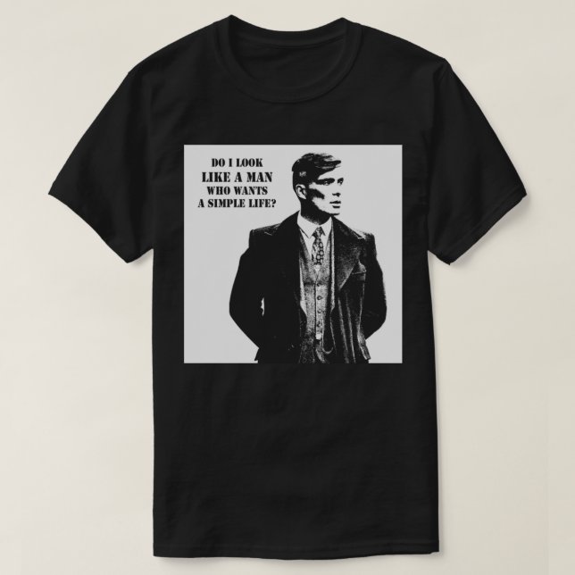 Camiseta Impresión de lienzo de Tommy Shelby (Diseño del anverso)