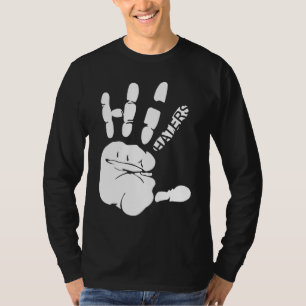 Camiseta Impresión de mano con la palabra Hater como un tat